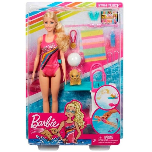 Muñeca Barbie Nadadora con Accesorios Dreamhouse Adventures