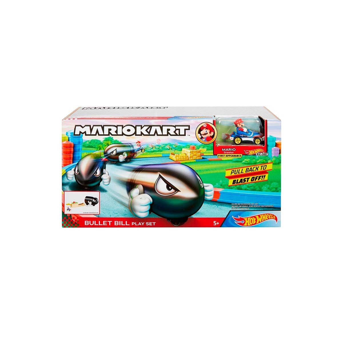 Pista de Juguete Hot Wheels Lanzador Bullet Bill Mario Kart