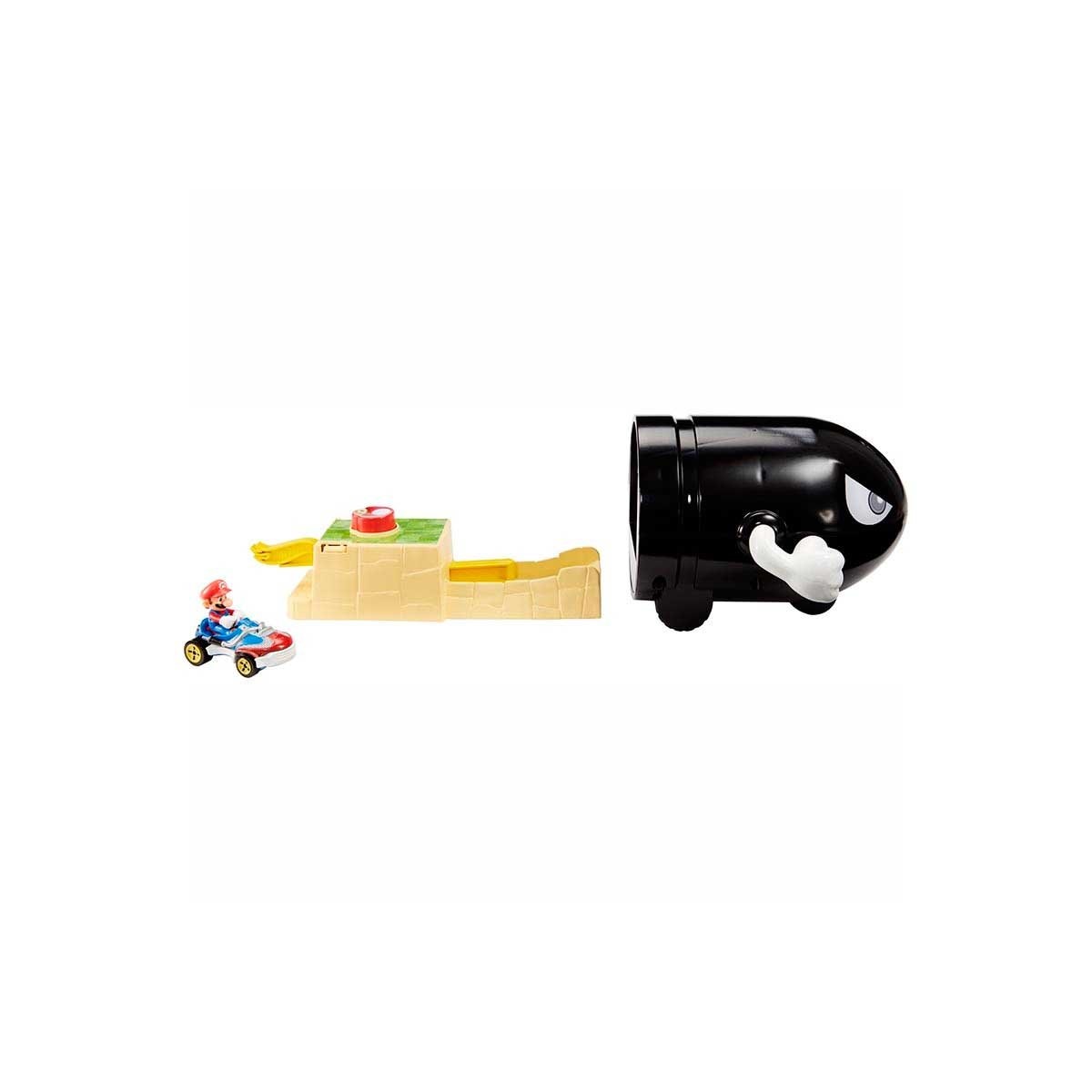 Pista de Juguete Hot Wheels Lanzador Bullet Bill Mario Kart