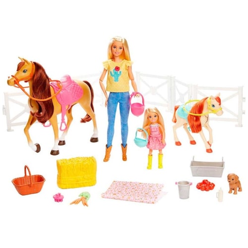 Muñeca Barbie Chelsea Diversión a Caballo Sisters & Pets