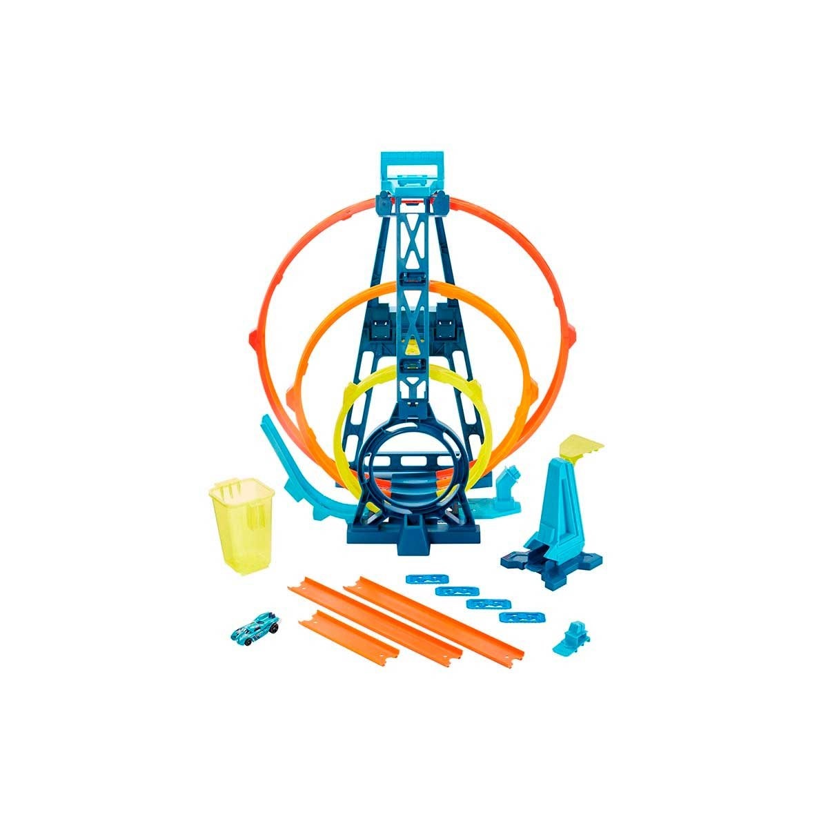 Complemento para Pistas Hot Wheels Triple Loop Track Builder