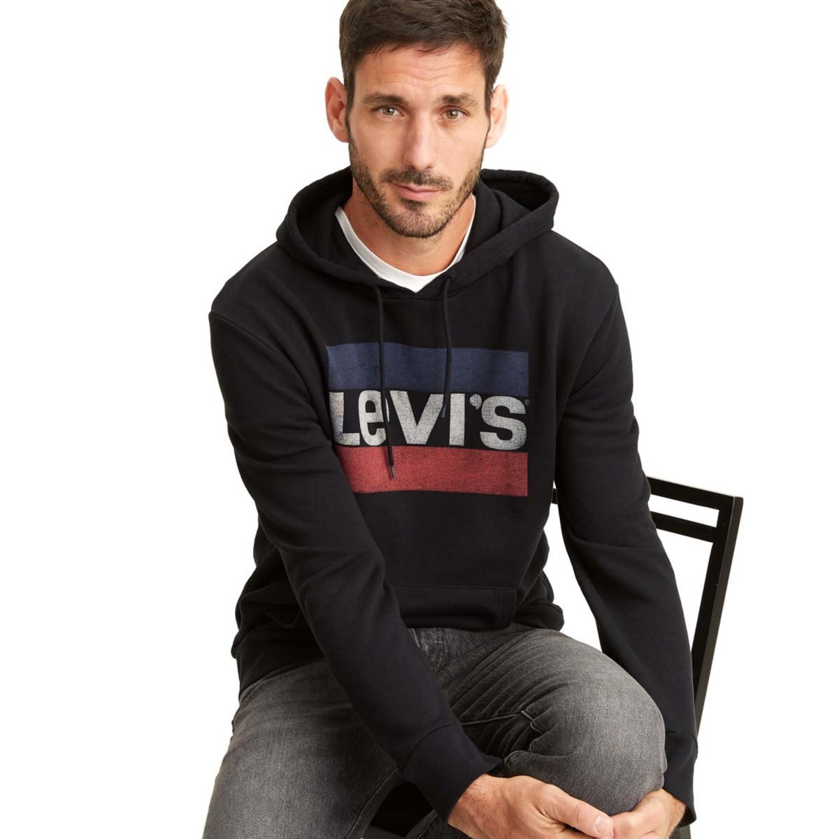 Sudadera levis hombre online negra