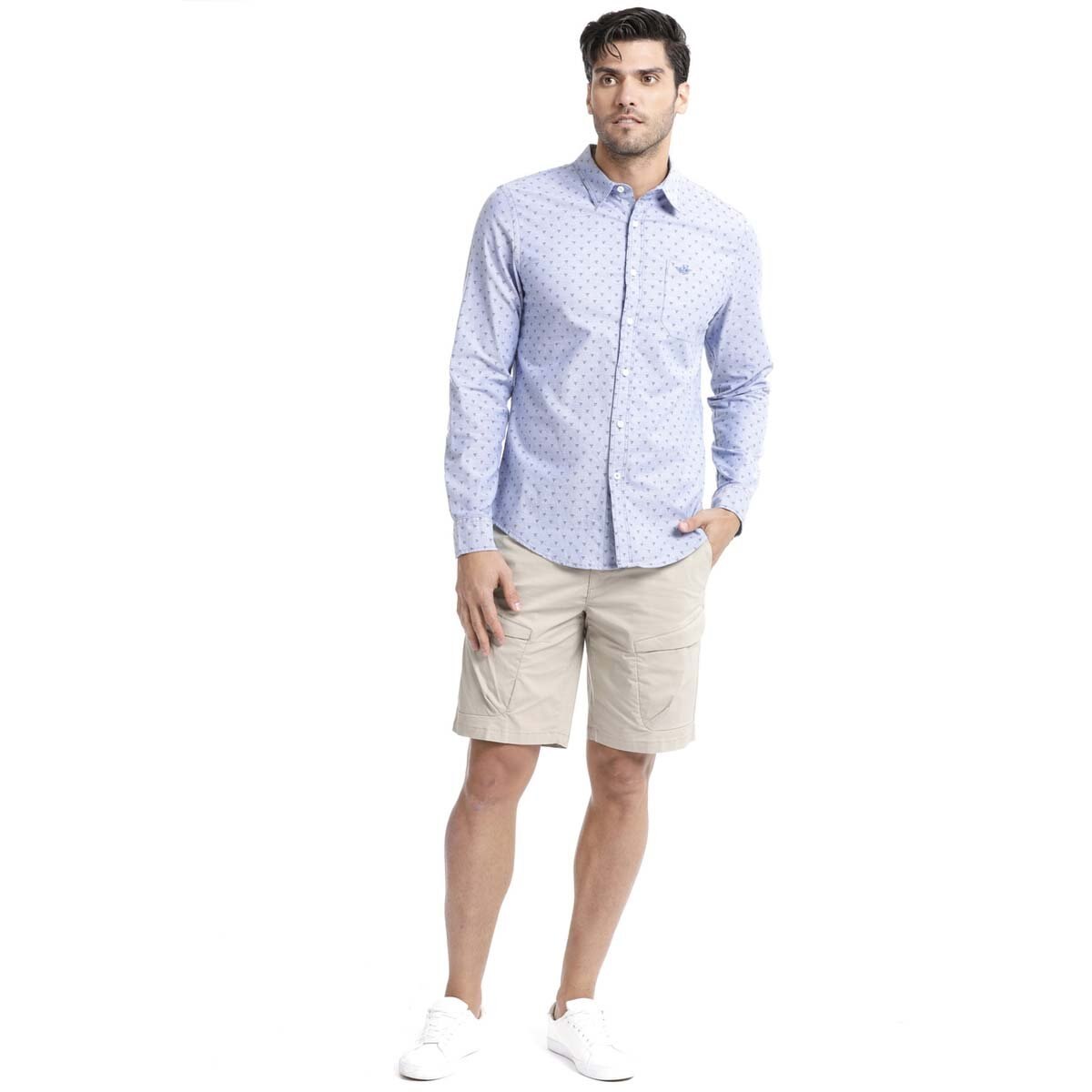 Camisa Azul de Puntos Dockers® para Caballero