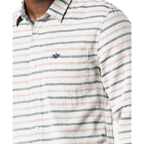 Camisa Gris con Líneas Horizontales Dockers® para Caballero