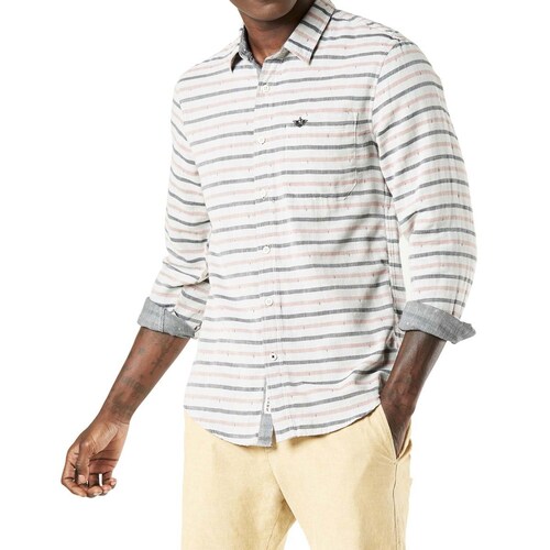 Camisa Gris con Líneas Horizontales Dockers® para Caballero