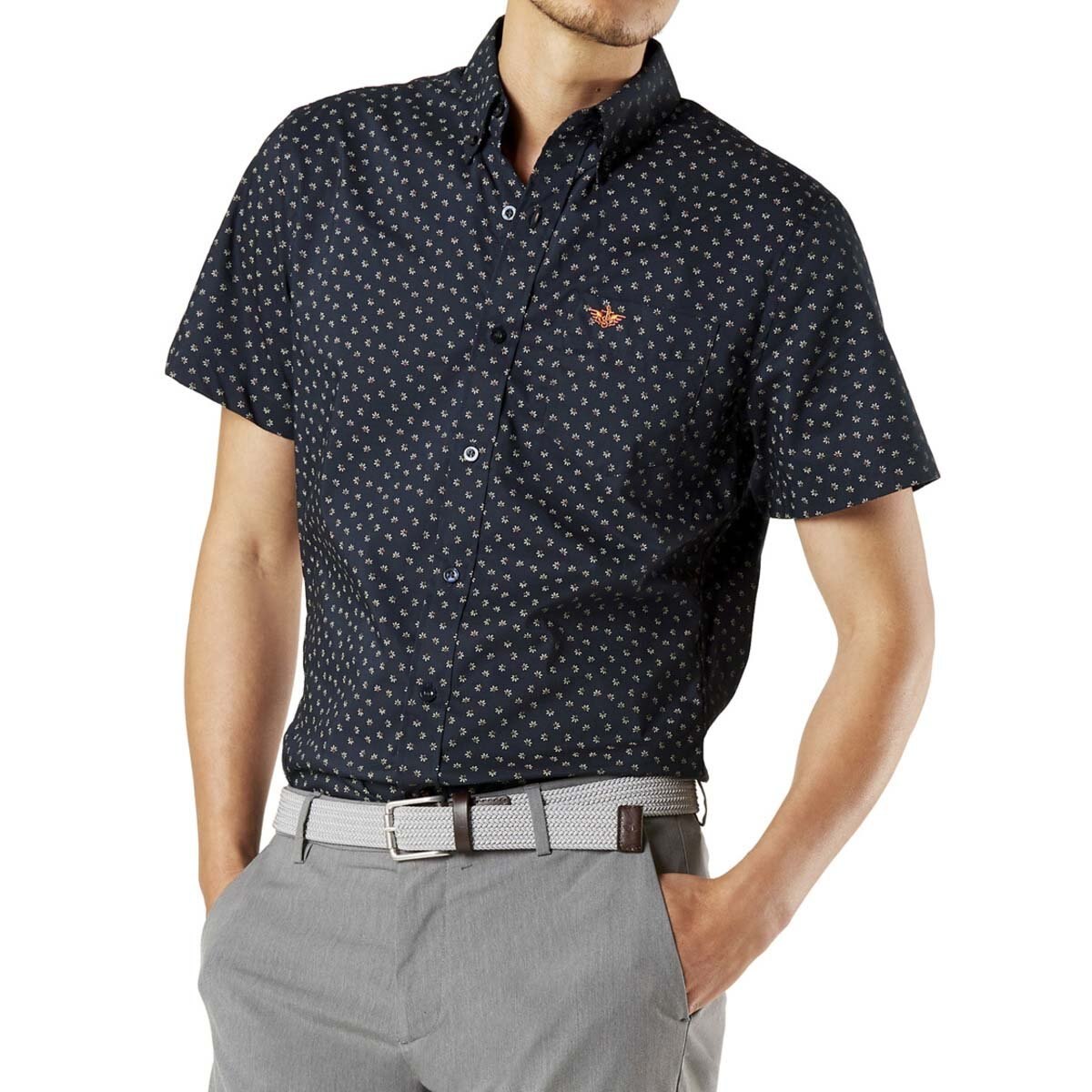 Camisa Azul de Manga Corta Dockers® Short para Caballero