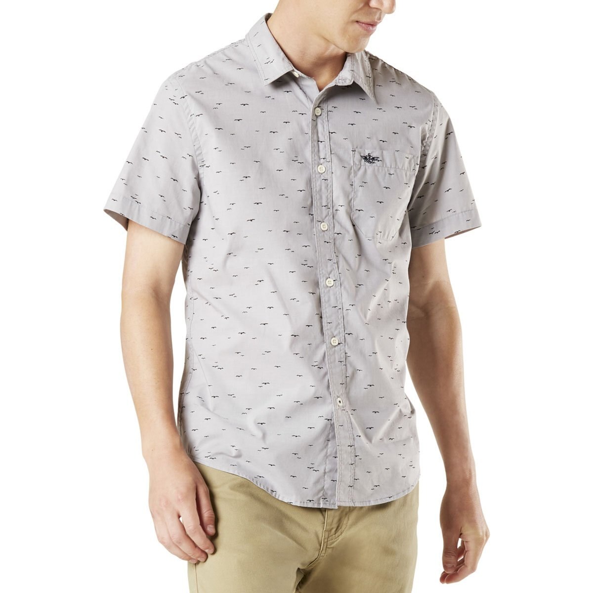 Camisa Gris Manga Corta Dockers® para Caballero