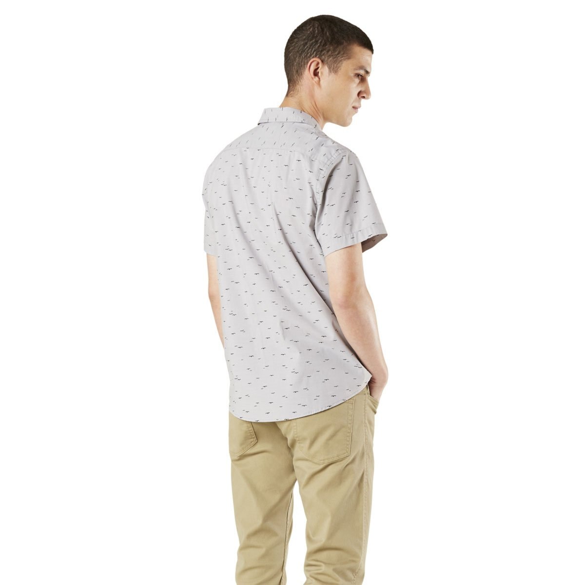 Camisa Gris Manga Corta Dockers® para Caballero