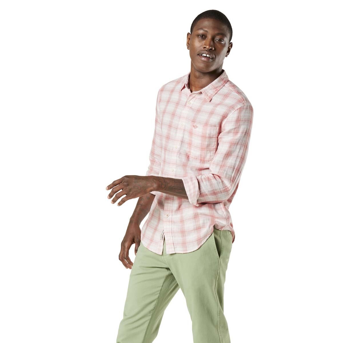 Camisa Hueso Manga Larga Dockers® para Caballero