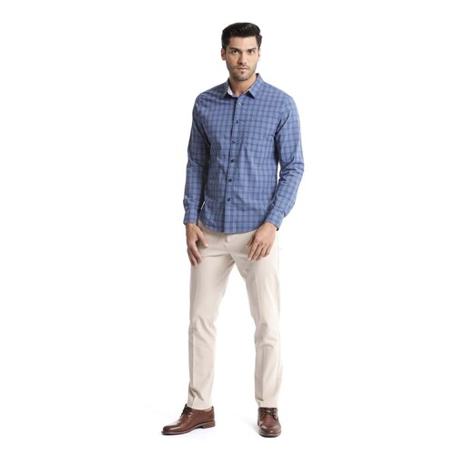 Camisa Azul de Cuadros Dockers® para Caballero