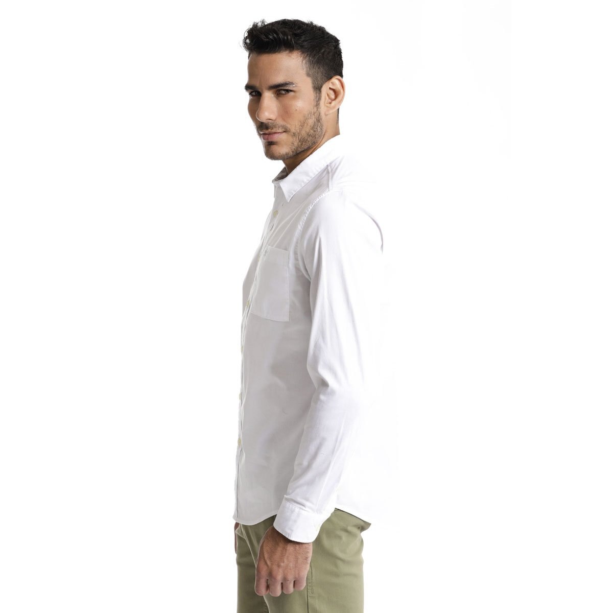 Camisa Blanca Lisa con Bolsillo al Frente Dockers® para Caballero
