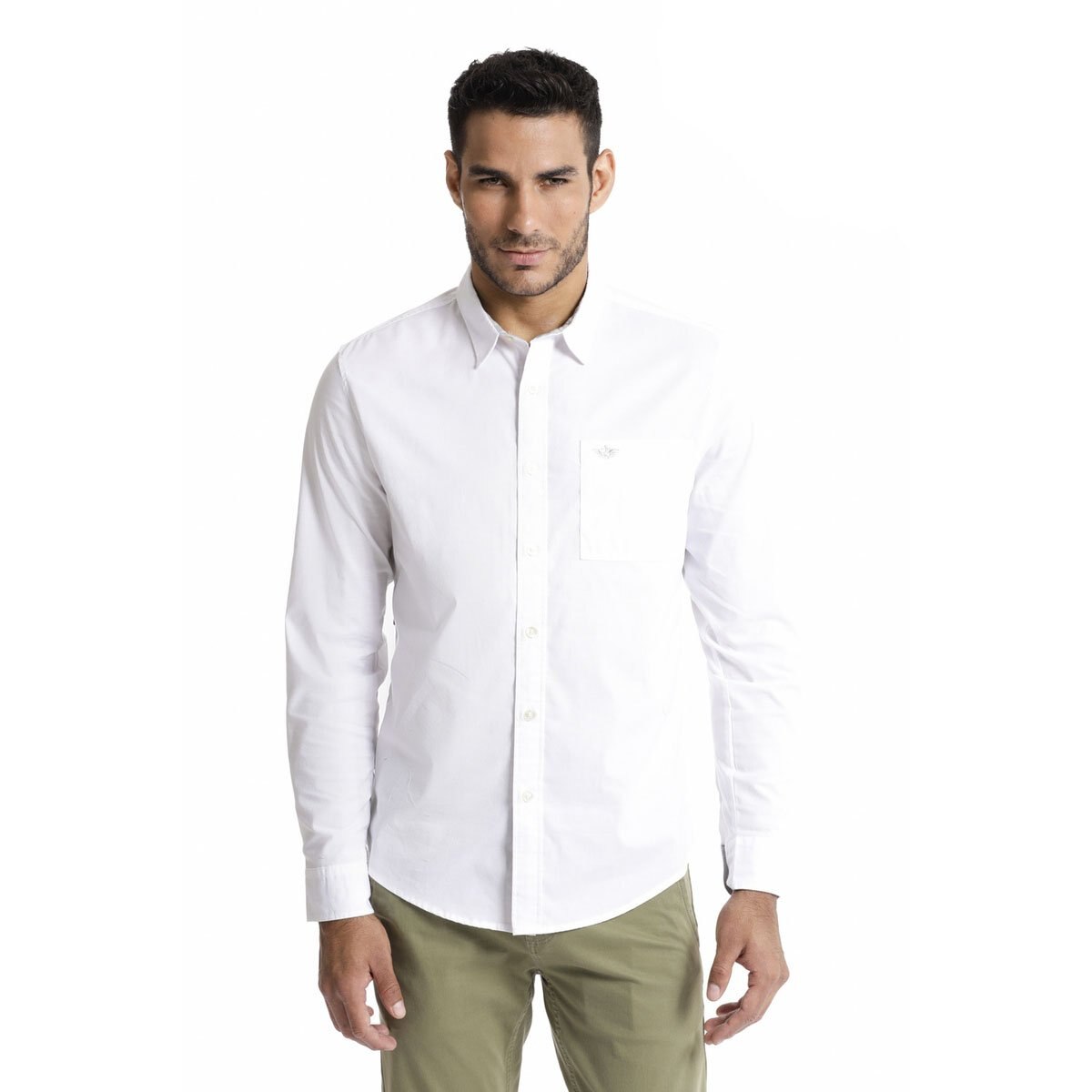 Camisa Blanca Lisa con Bolsillo al Frente Dockers® para Caballero