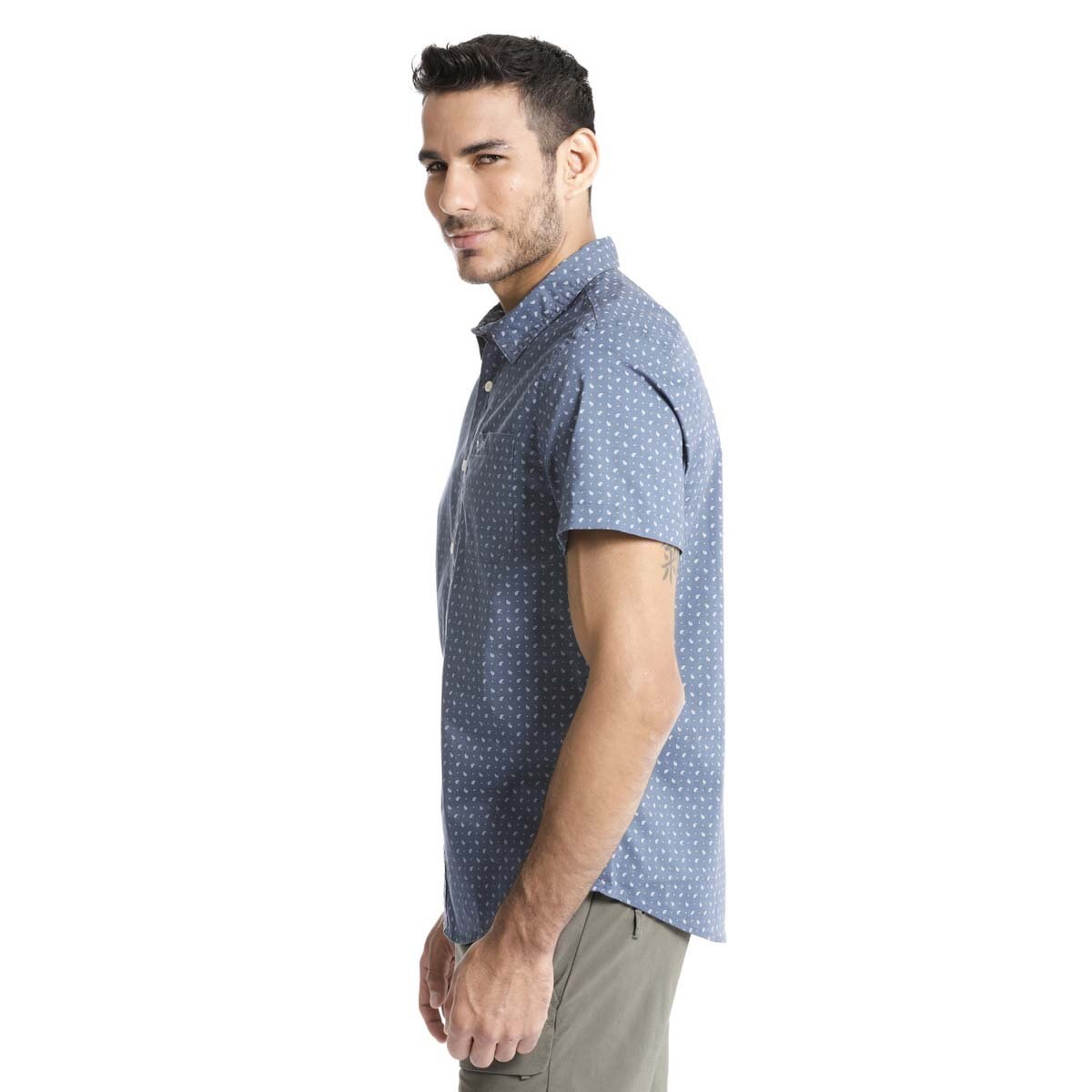 Camisa Azul de Manga Corta Dockers® para Caballero