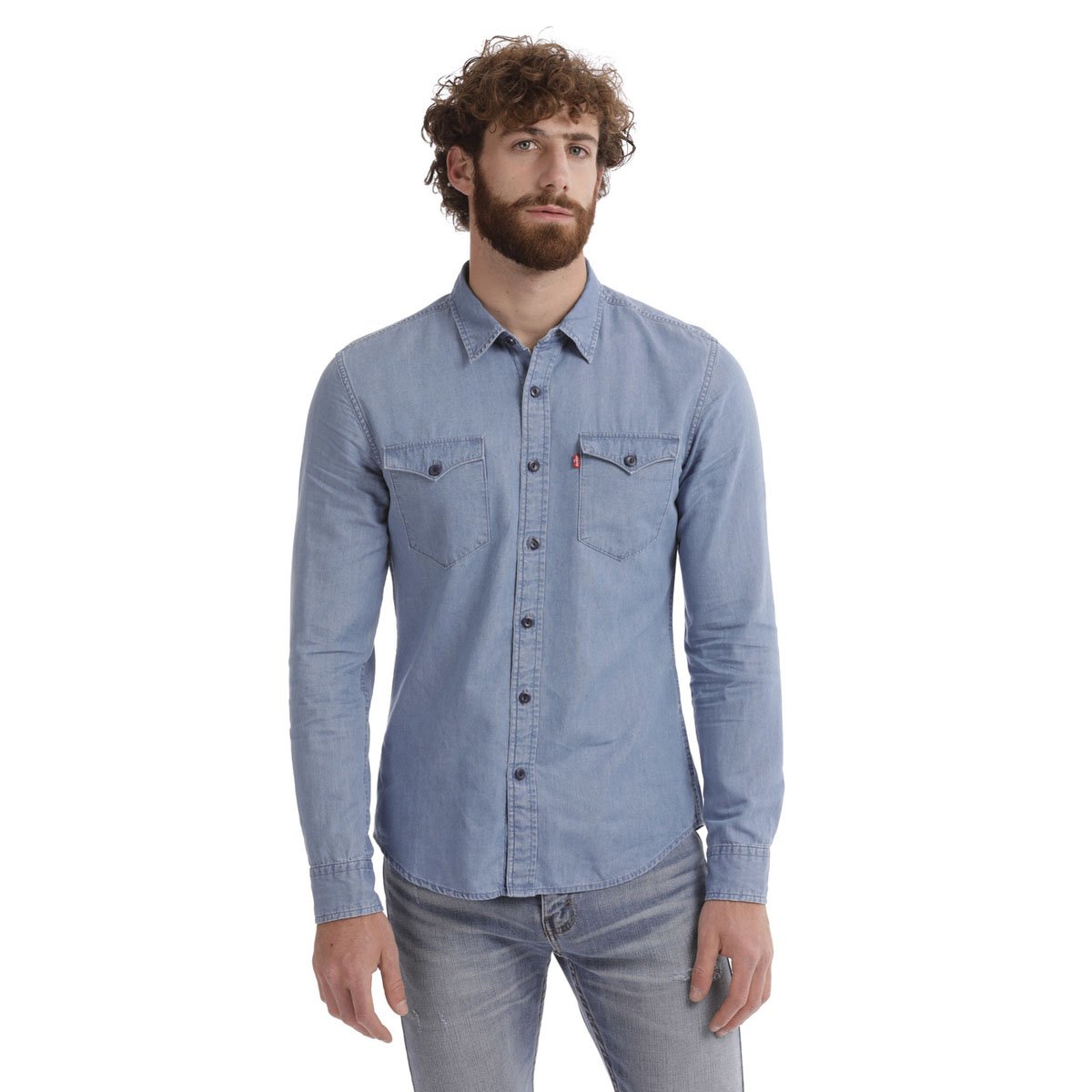 camisa azul levis