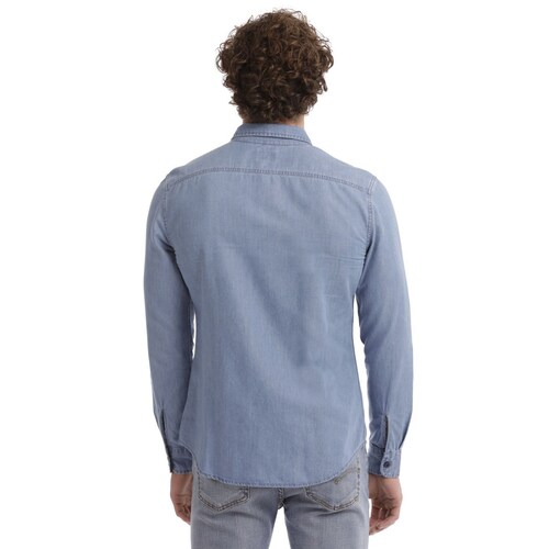 Camisa Azul Slim con Dos Bolsillos al Frente Levi's® para Caballero