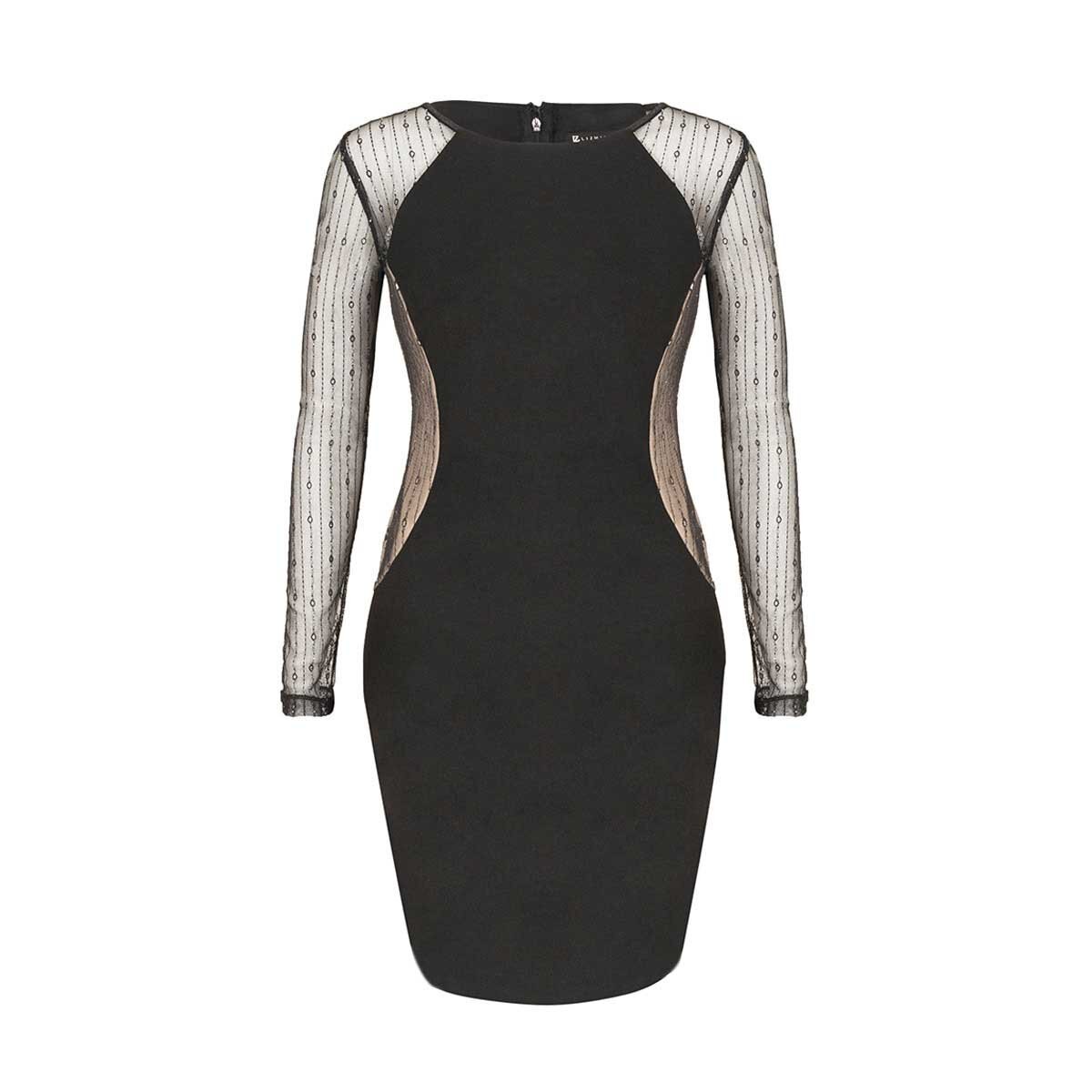 Vestido con Mangas de Encaje Noshe