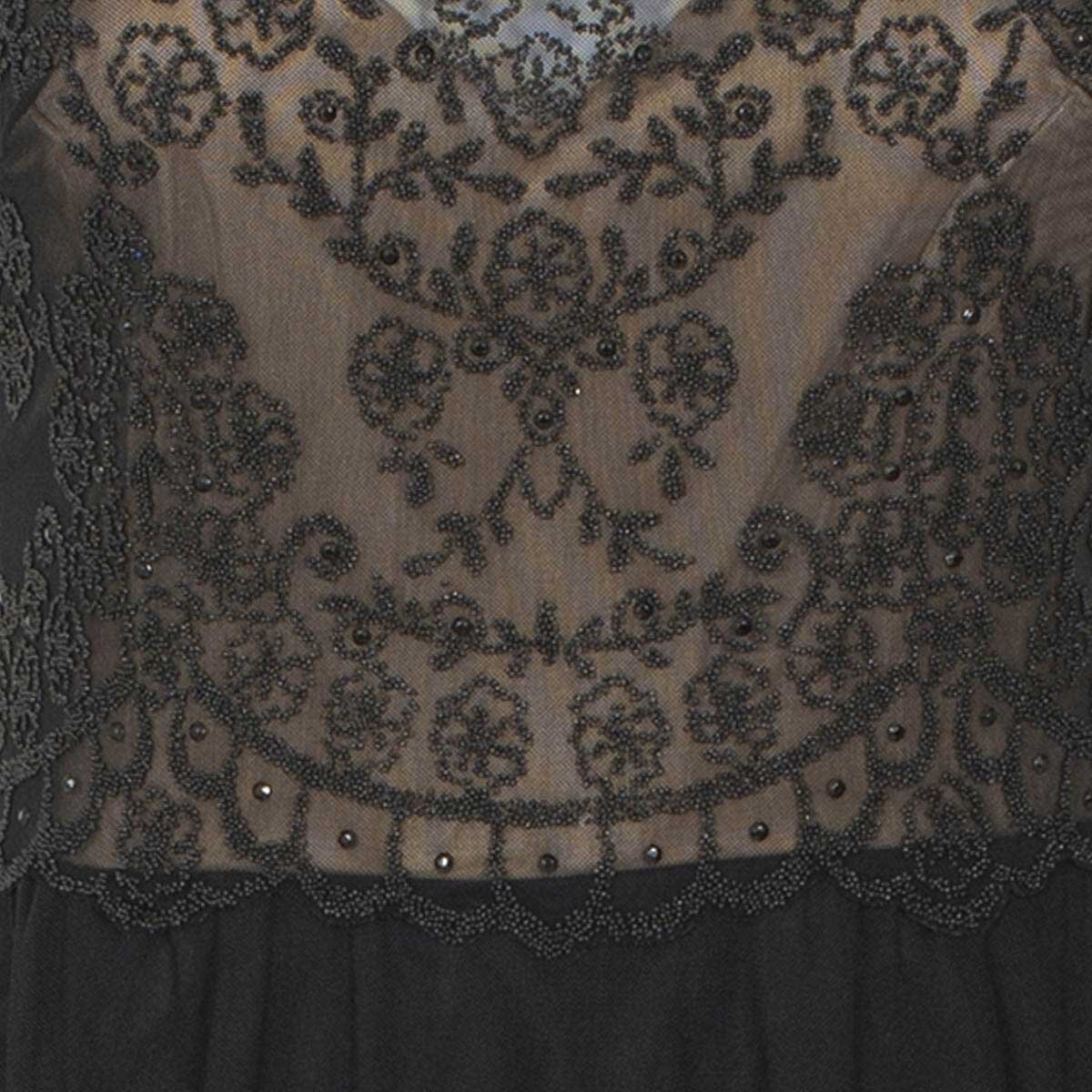 Vestido Largo con Transparencias Y Adornos Noshe