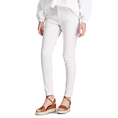 Pantalón Skinny Cuadros Blanco Chaps para Mujer