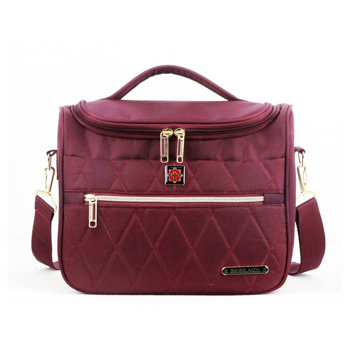 Neceser Capitonado Morado de 12" Swissland