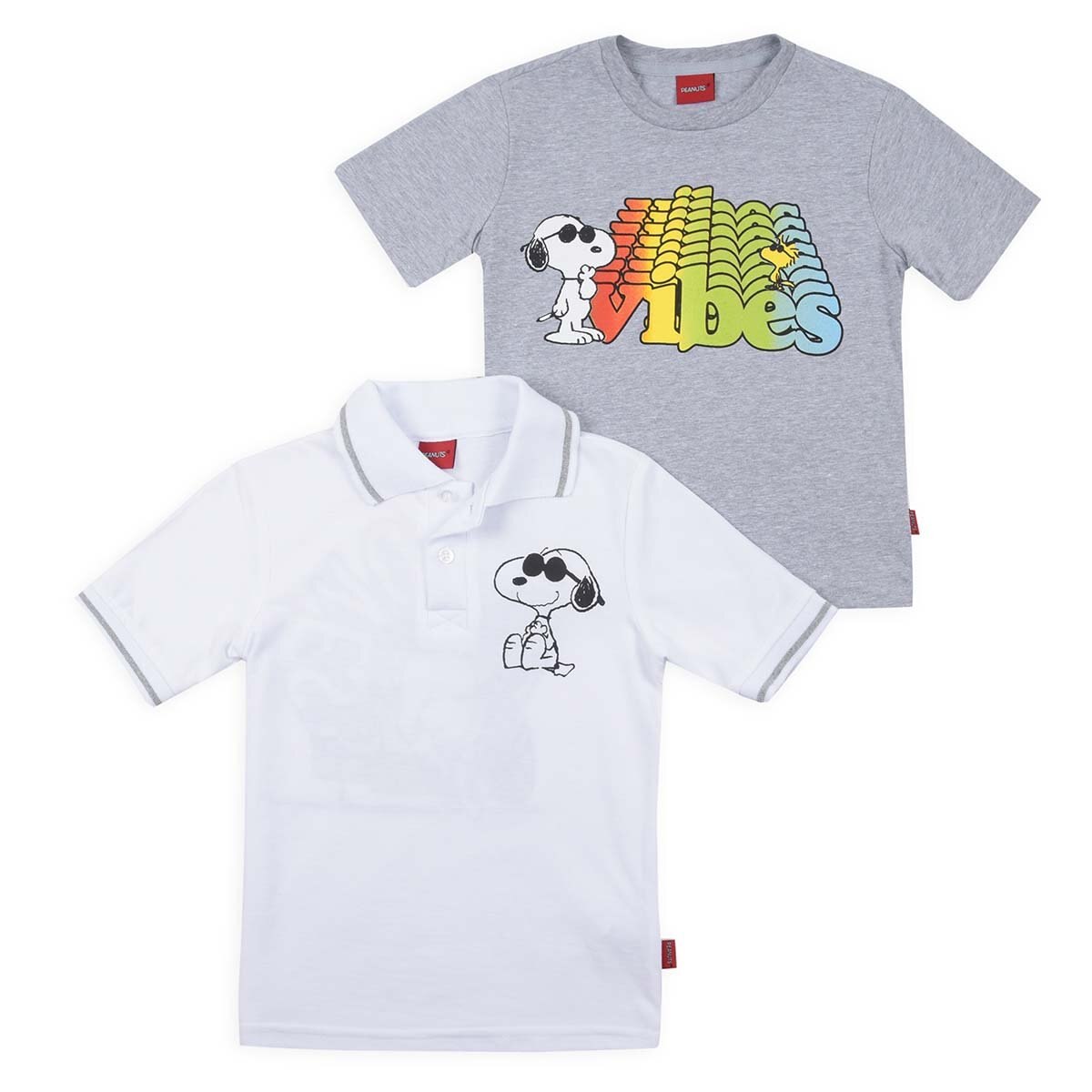 Set de Polo Manga Corta Y Playera Manga Corta Snoopy