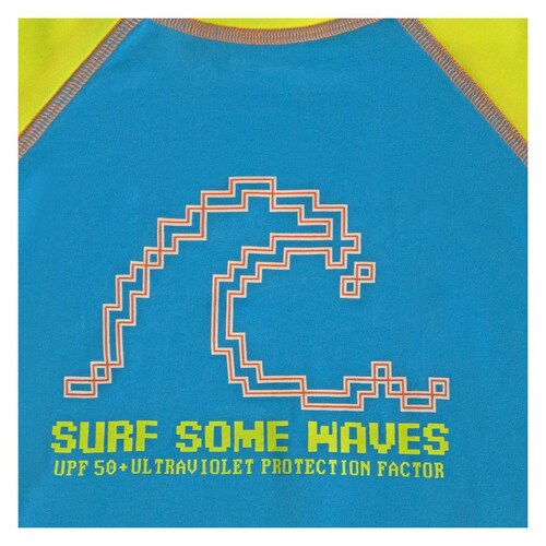 Playera Surf Manga Larga Azul Turquesa Skysoul para Ni&ntilde;o