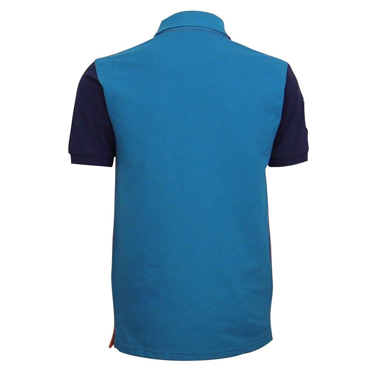 Polo Naranja Manga Corta Azul Polo Club para Caballero