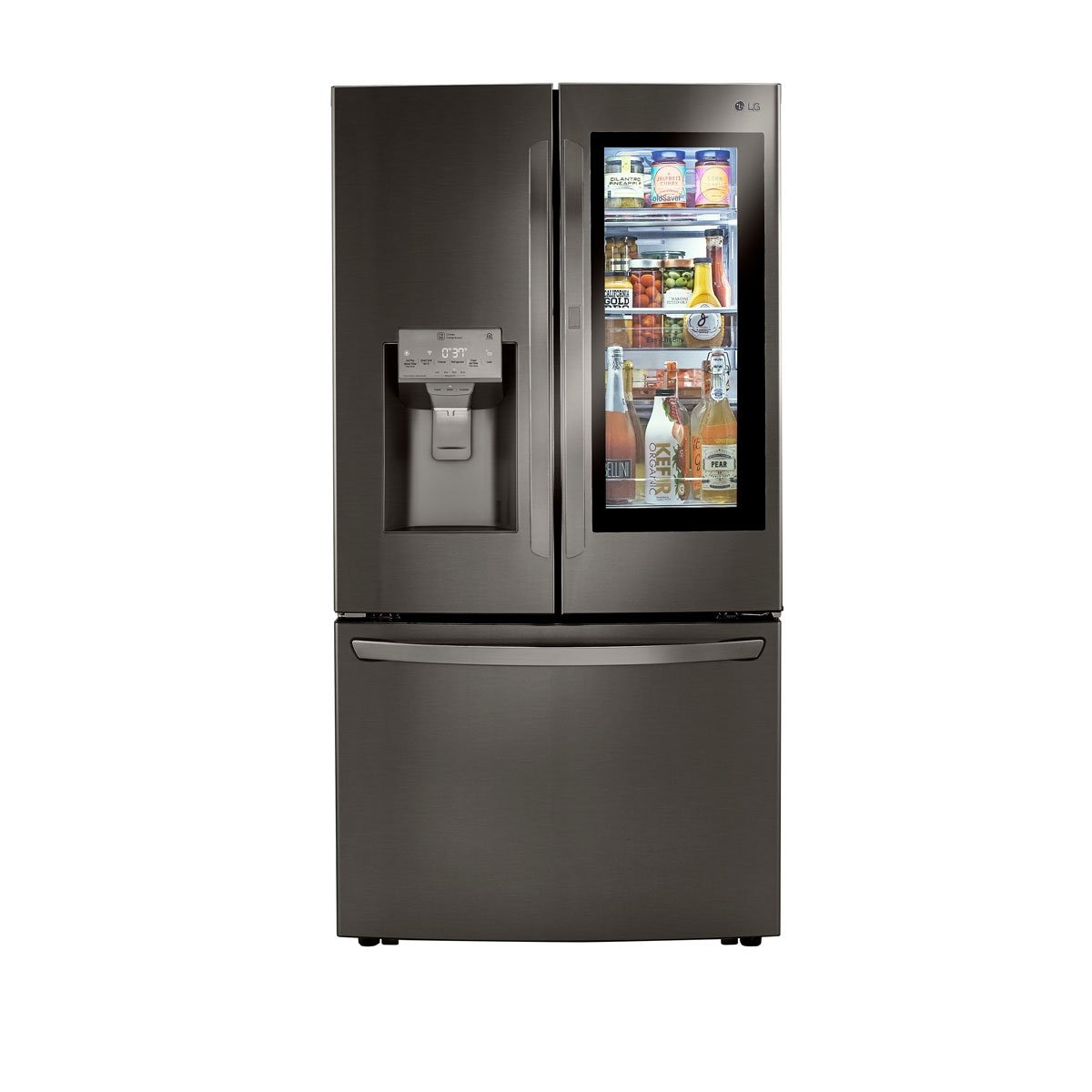 Refrigerador instaview negro de 30 p lg Sears