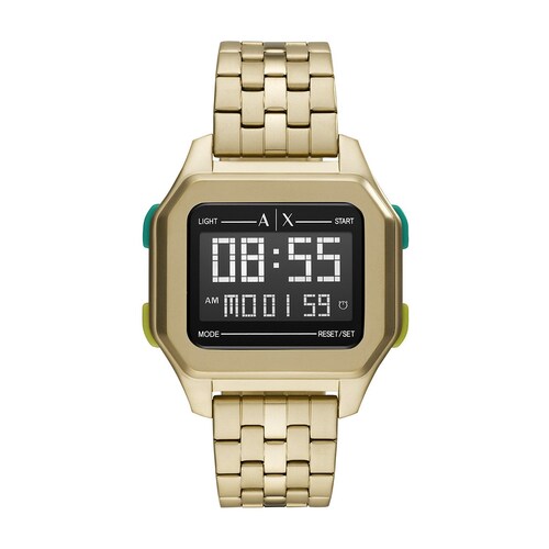 Reloj Digital Dorado para Caballero Armani Exchange