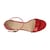 Sandalia con Tac&oacute;n Bajo Textura Croco Color Rojo Gianni Bini