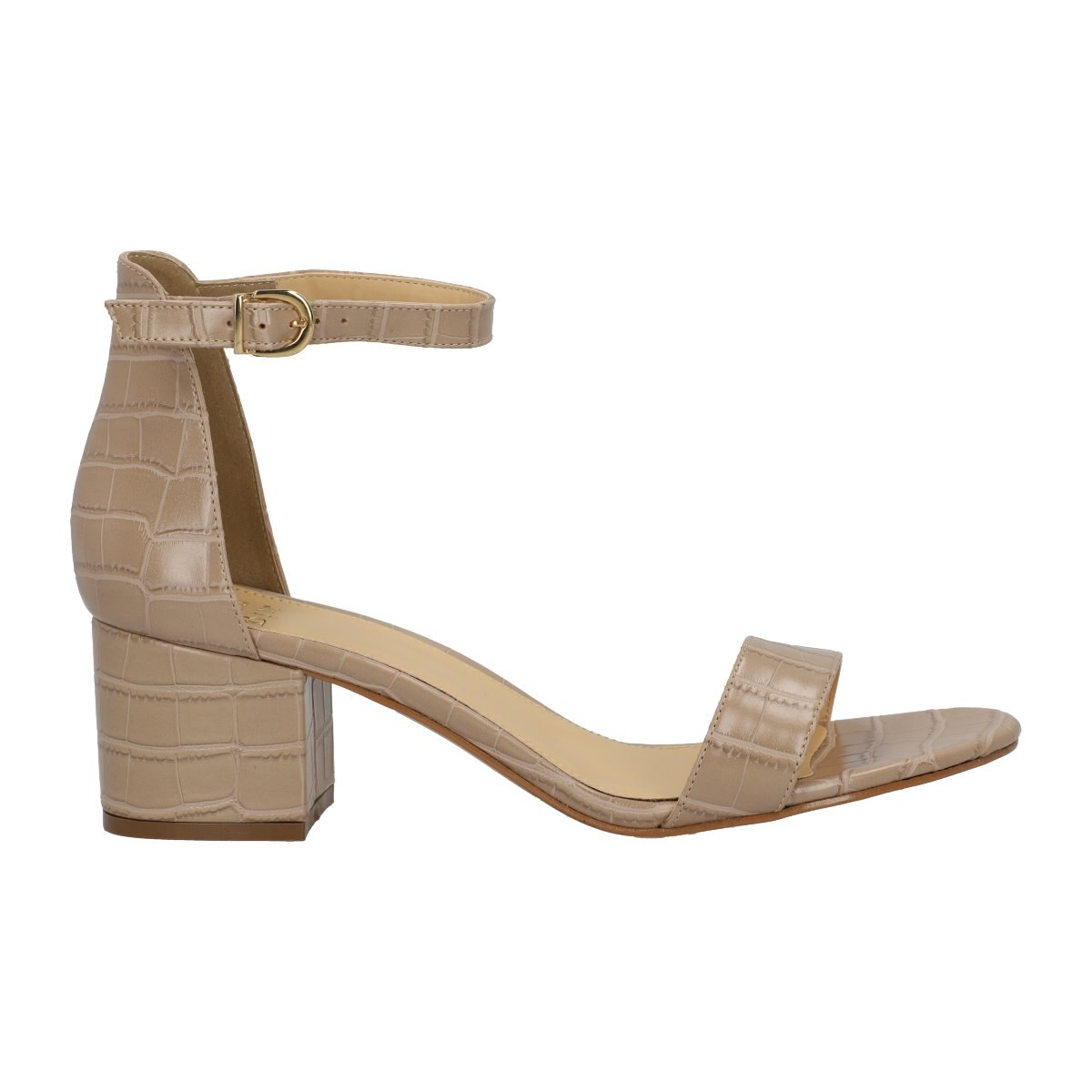 Sandalia con Tacón Bajo Textura Croco Gianni Bini