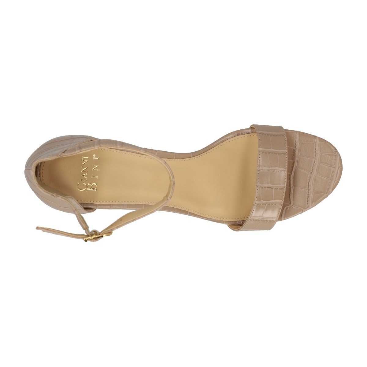 Sandalia con Tacón Bajo Textura Croco Gianni Bini
