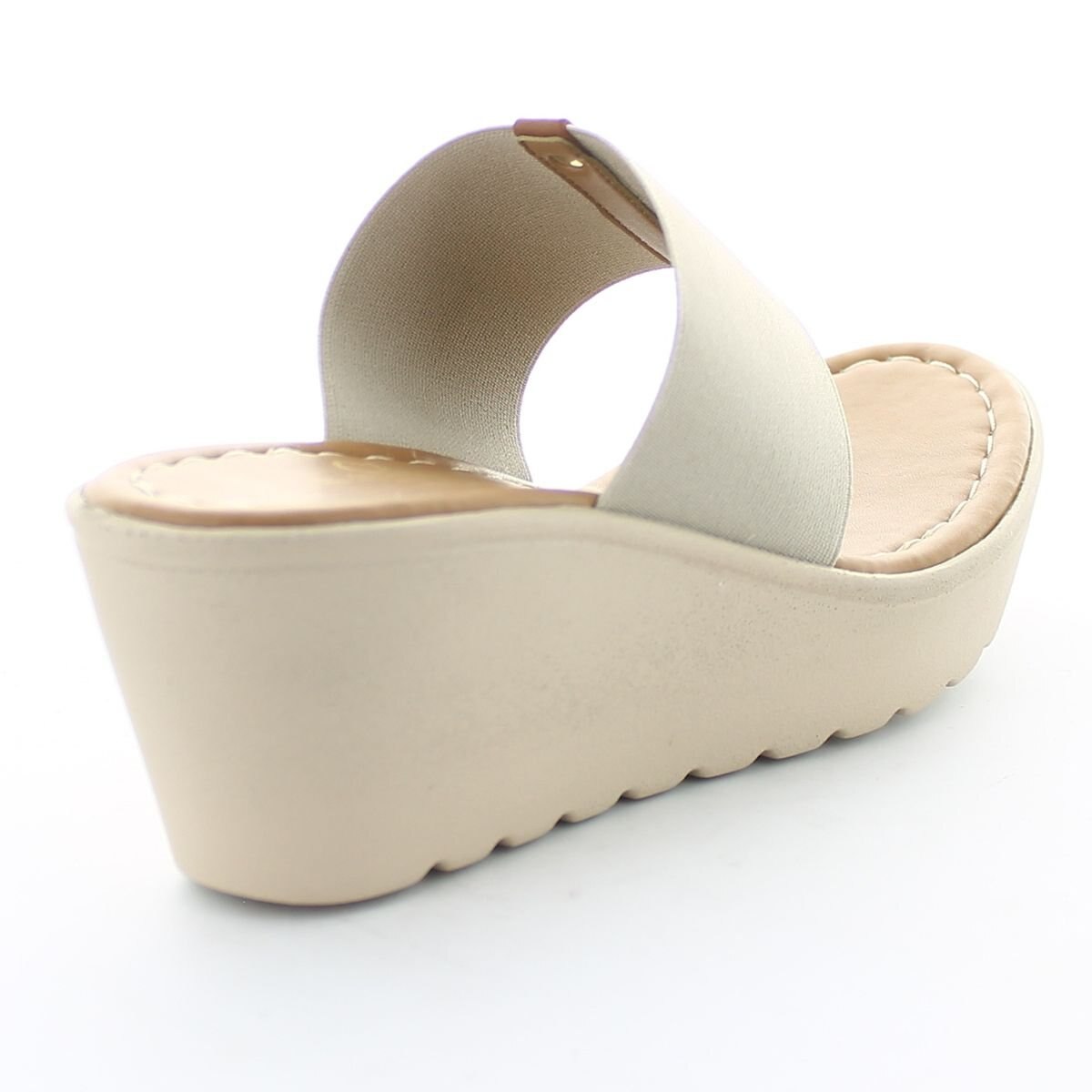 Sandalia Beige Pata de Gallo con Plataforma Gillio