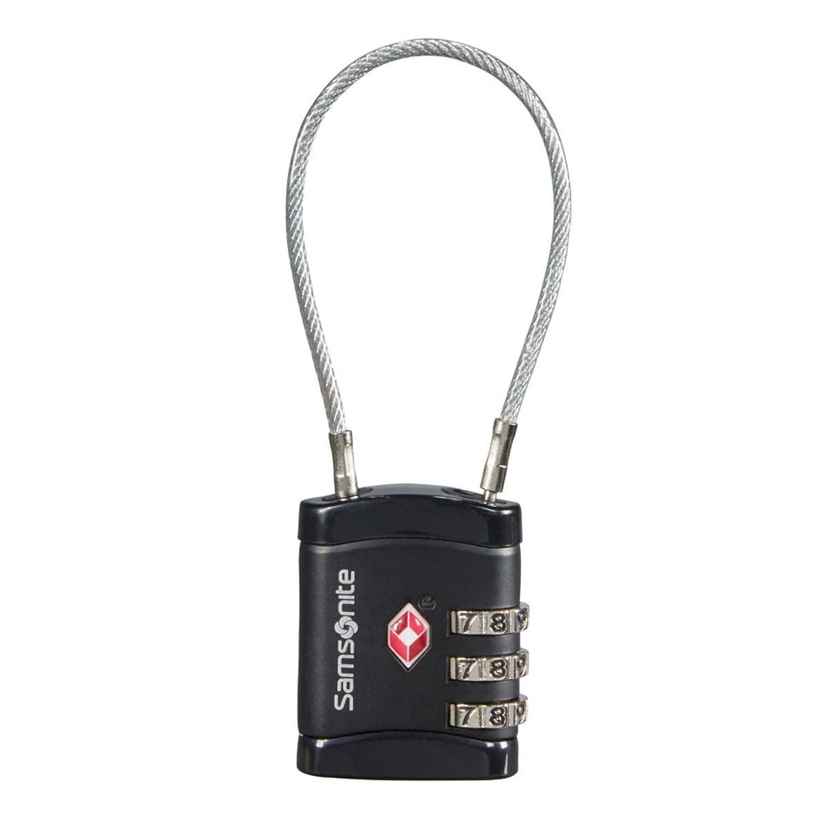 Cable de Seguridad Triple Combinación Tsa Negro Samsonite