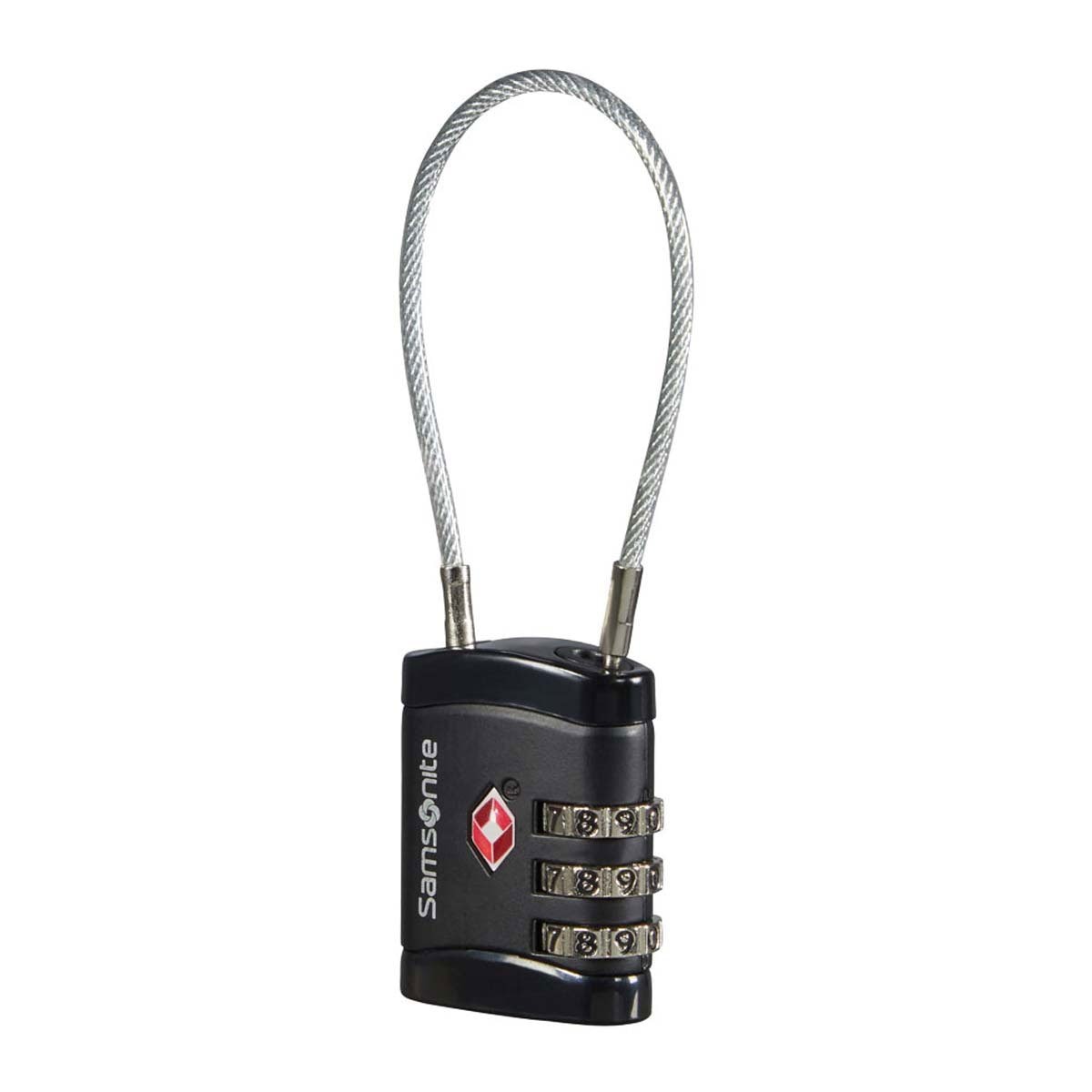 Cable de Seguridad Triple Combinación Tsa Negro Samsonite