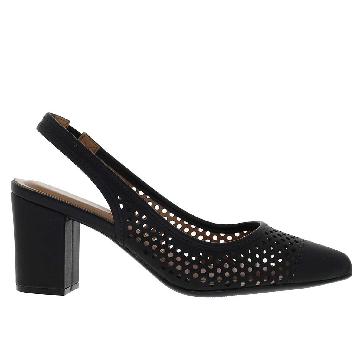 Zapatilla Negra Destalonada Corte Laser Vizzano