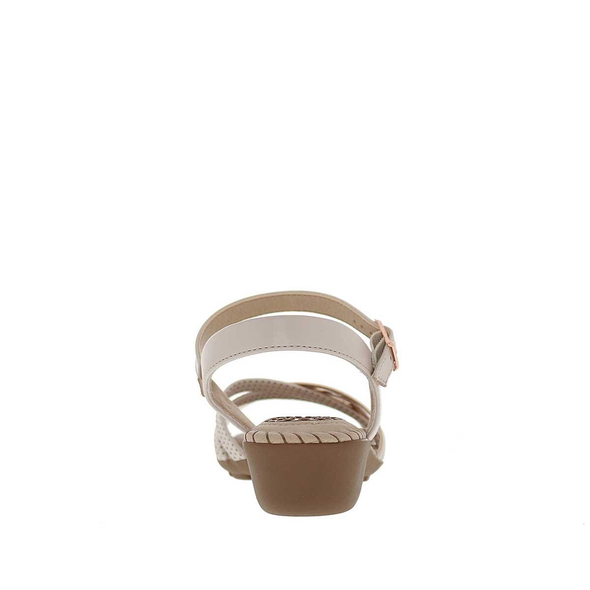 Sandalia Beige de Tiras con Cuña Modare