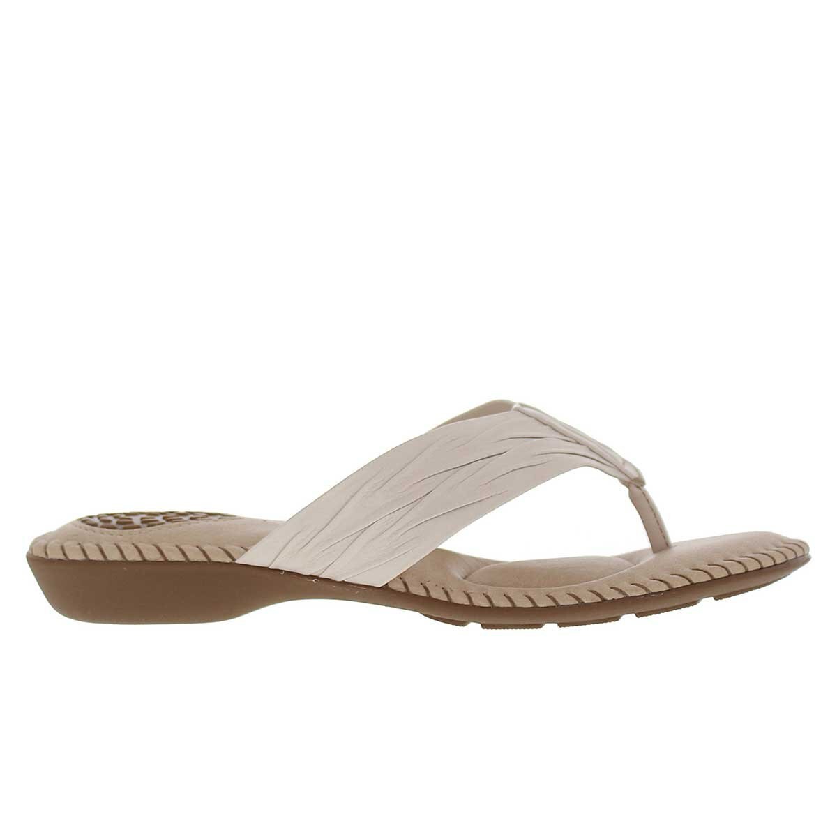 Sandalia Beige Flat con Pata de Gallo Modare