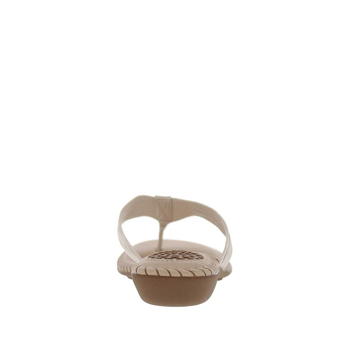 Sandalia Beige Flat con Pata de Gallo Modare