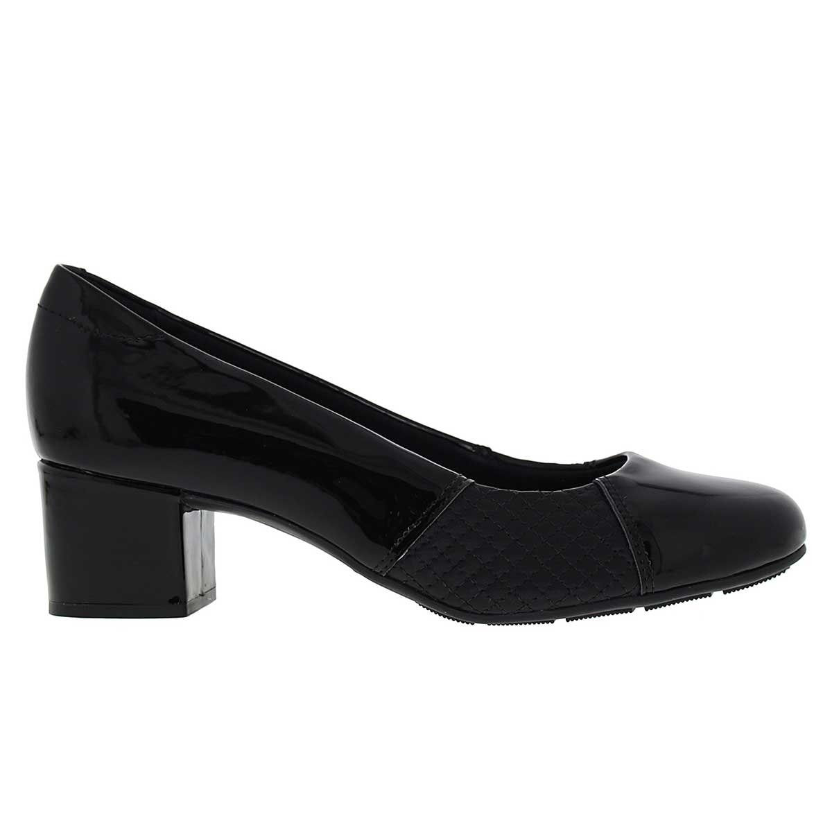 Zapatilla Negro Tacón con Confort Lateral Modare
