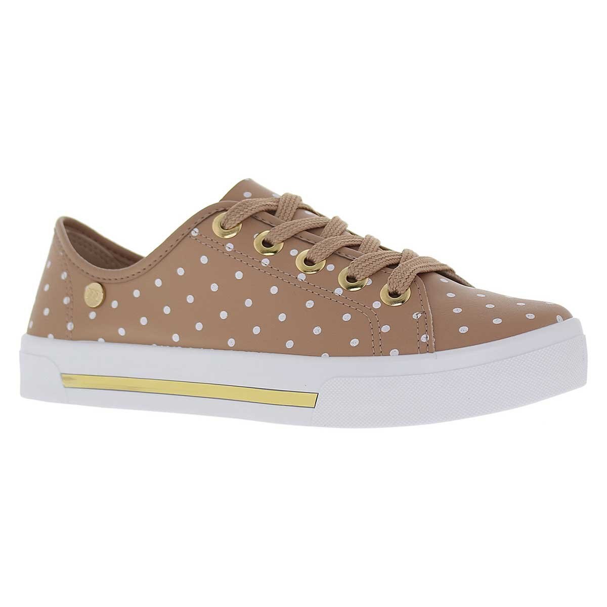 Tenis Beige con Cortes Laser Moleca
