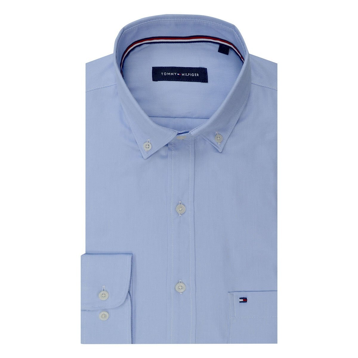 Camisa de Vestir Azul Corte Slim Tommy Hilfiger para Caballero