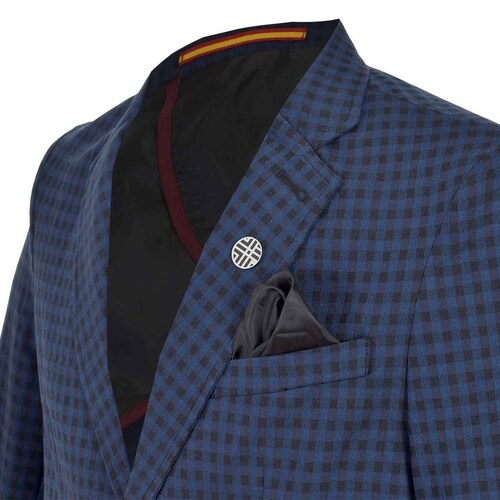 Saco Casual Azul de Cuadros Scandro para Caballero