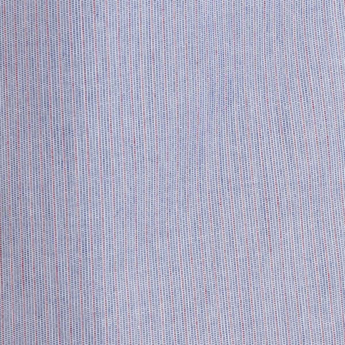 Camisa Manga Corta Azul Rayas Rojas Scandro para Caballero