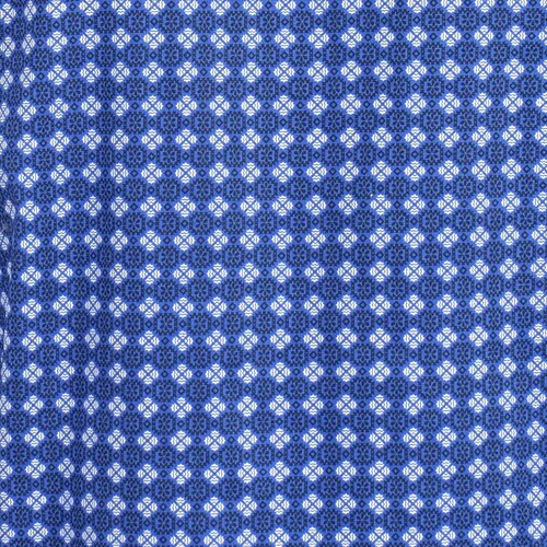 Camisa Manga Corta de Cuadros Azul Scandro para Hombre
