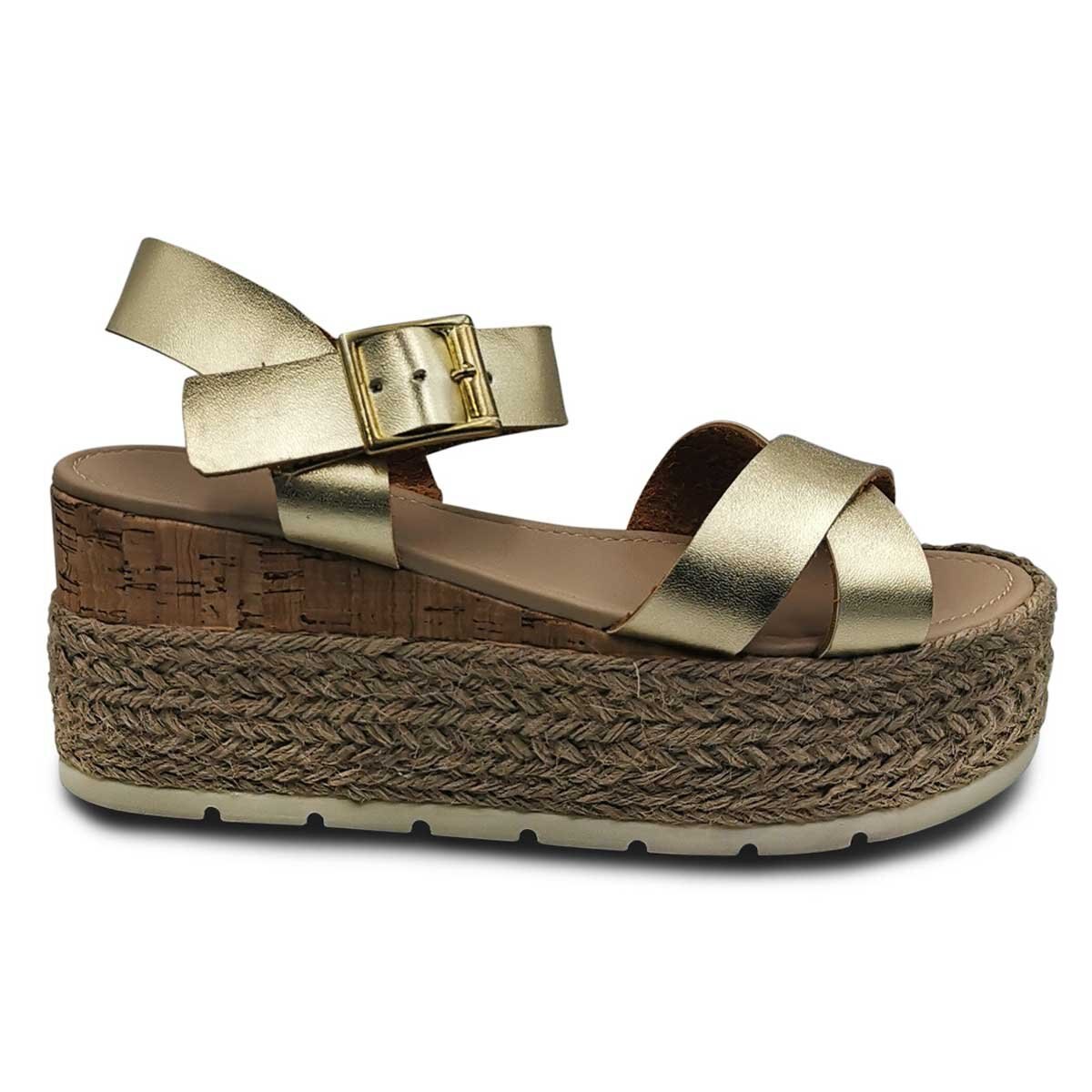 Sandalia con Plataforma Color Amarillo Philantrophy