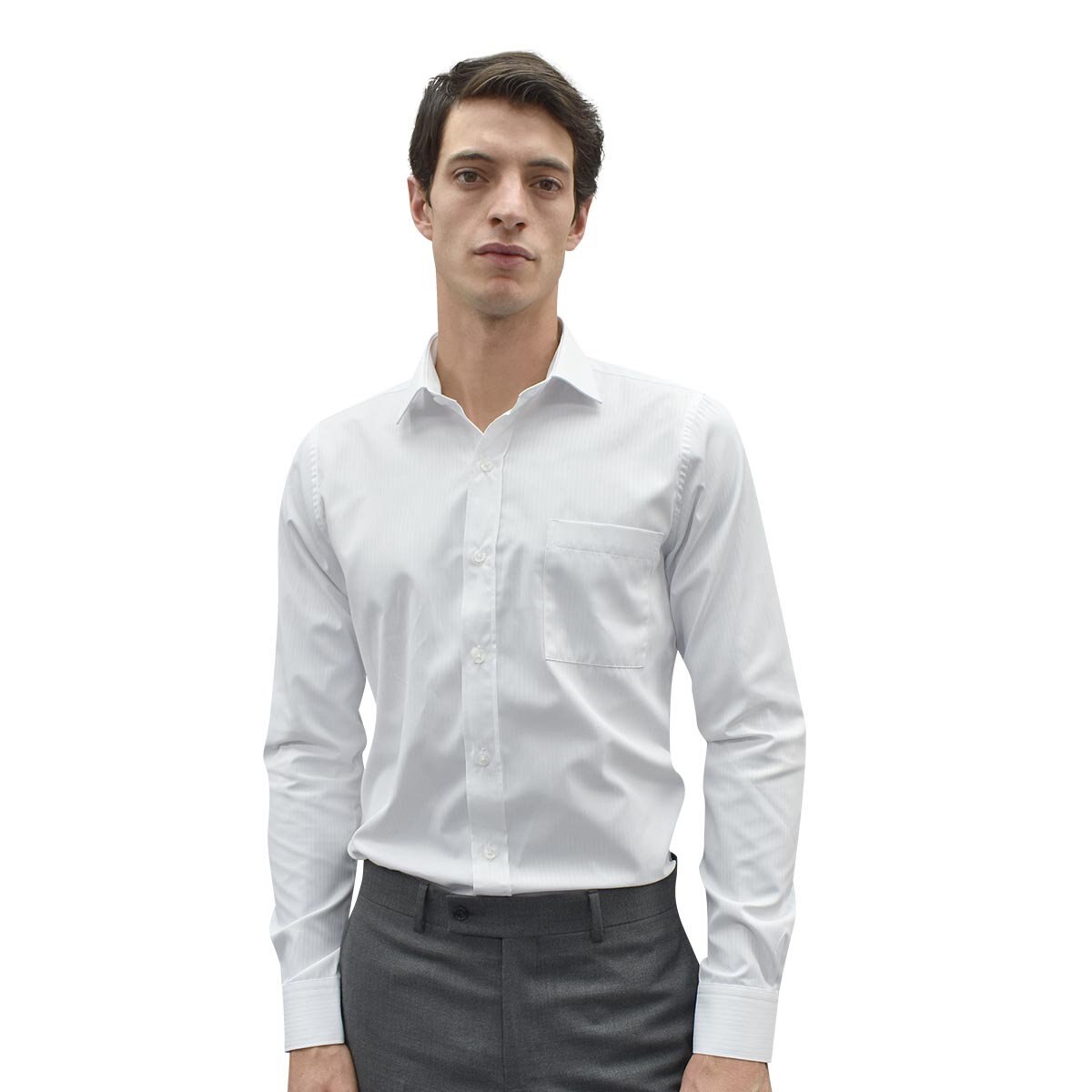 Camisa de Vestir Blanco Corte Slim Cavalier. para Caballero
