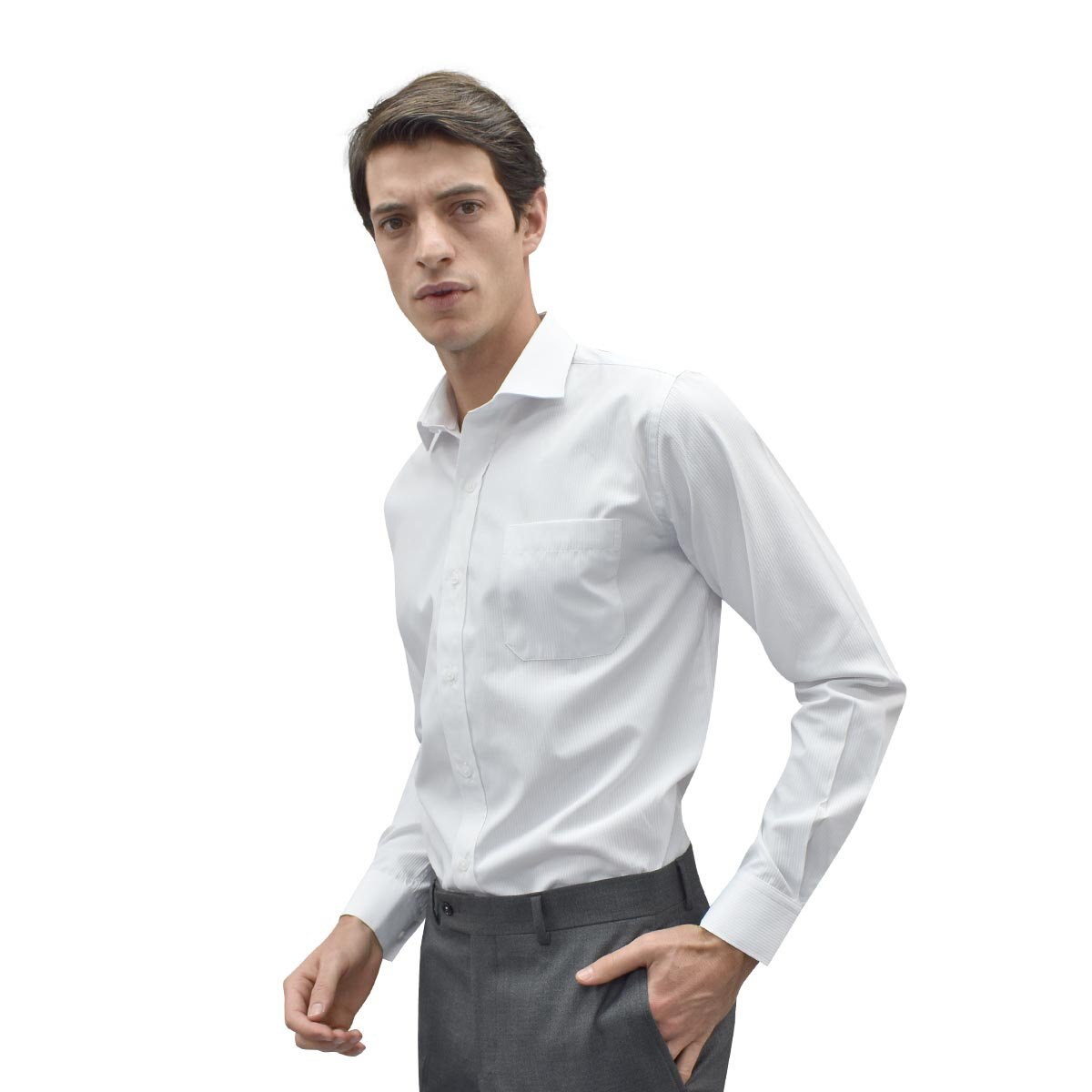 Camisa de Vestir Blanca Corte Slim Chaps. para Caballero