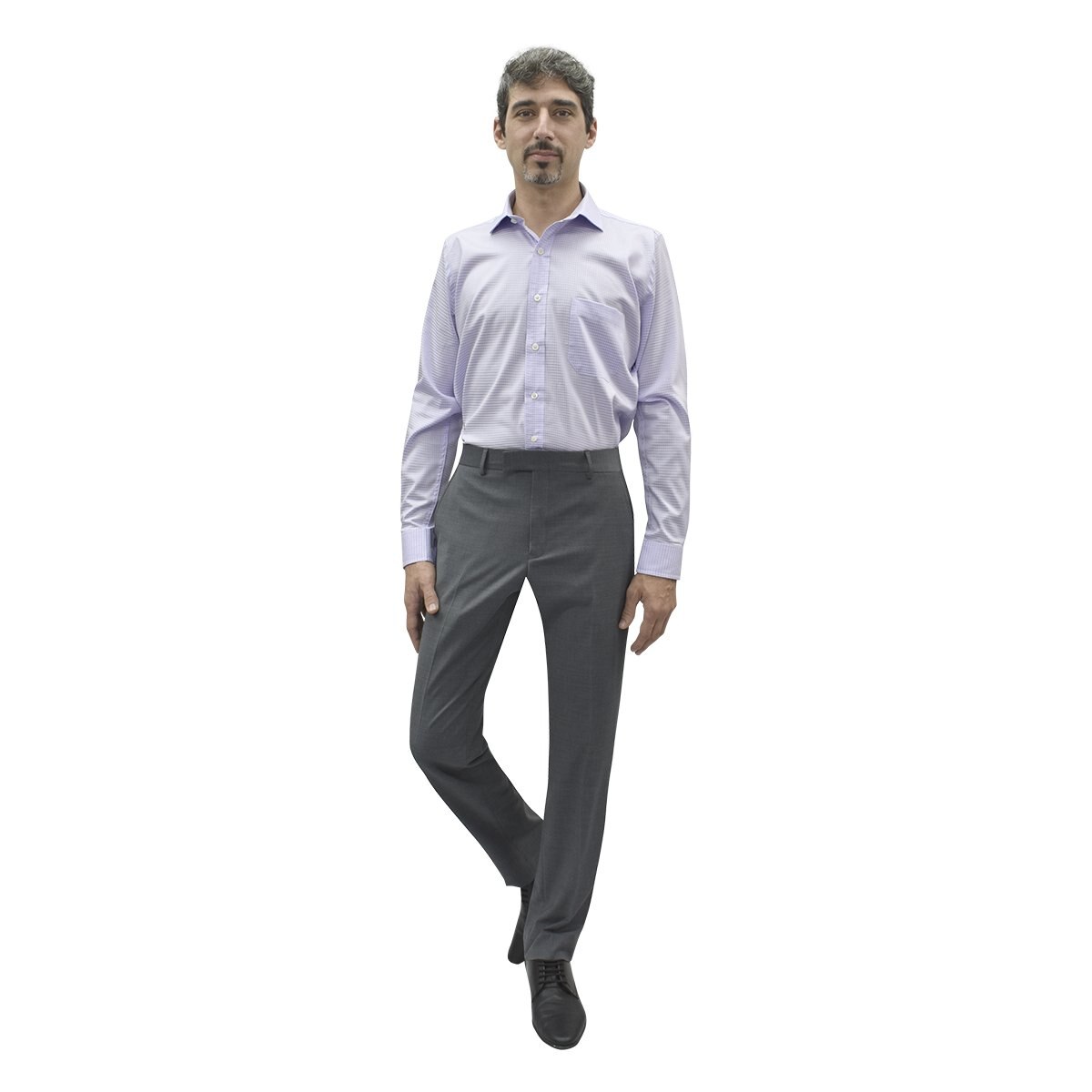 Camisa de Vestir Morado Combinado Corte Regular Nautica. para Caballero