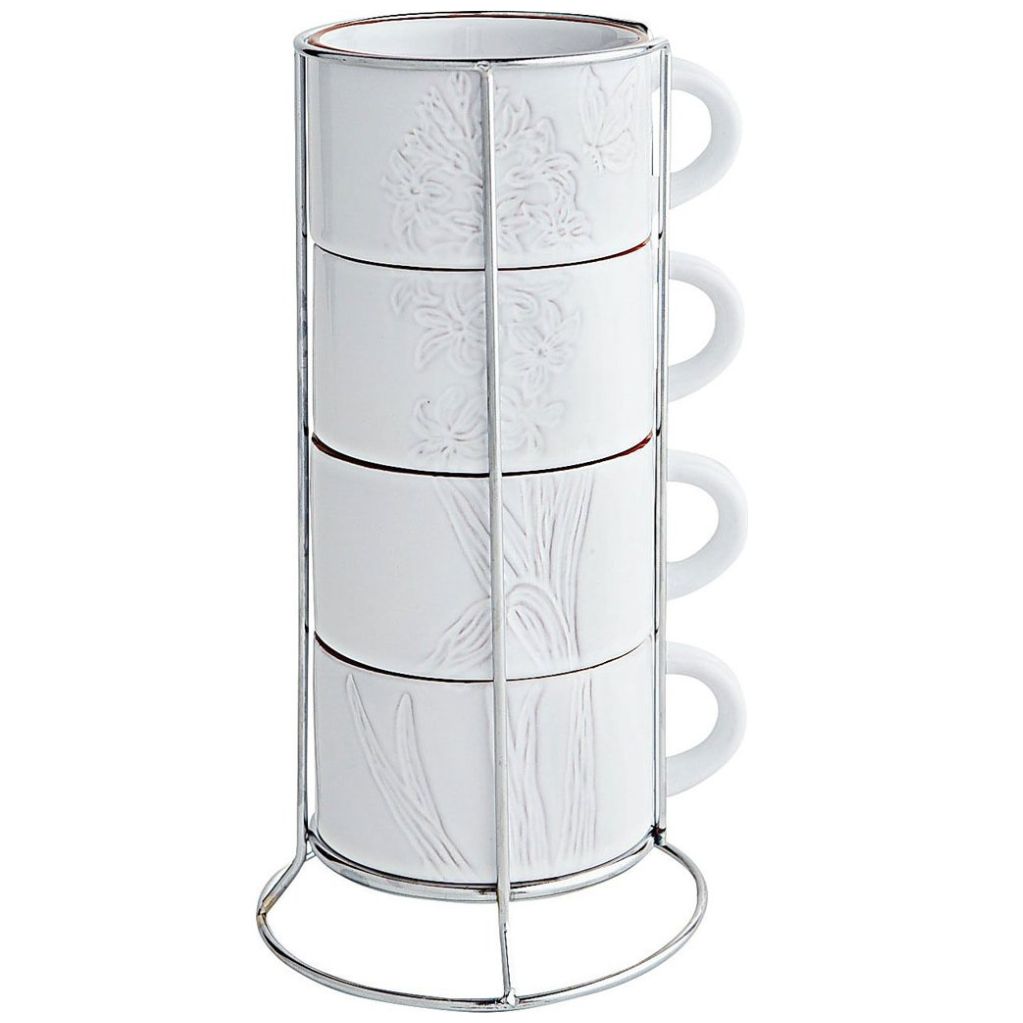 Tazas Terracotta Emboss Aplilables Pier 1 Imports - 4 Pz