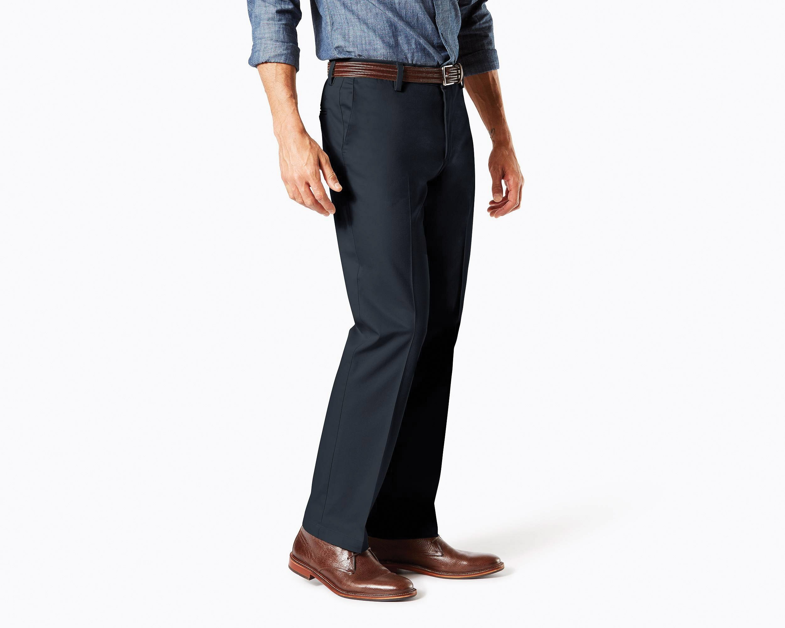 Pantalón Básico de Vestir Gris Straight Dockers para Caballero